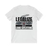Lane Splitting Unisex V-Neck Tee