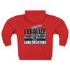 Lane Splitting Unisex Full Zip Hoodie
