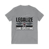 Lane Splitting Unisex V-Neck Tee
