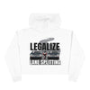 Lane Splitting Women Crop Hoodie