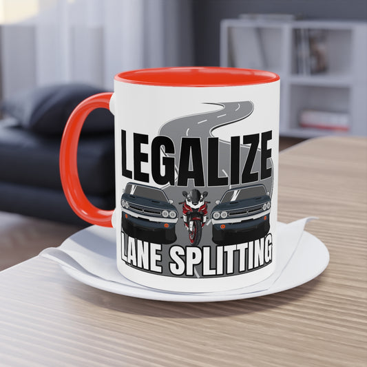 Lane Splitting Coffee Mug, 11oz